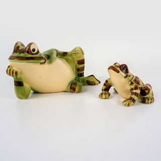 2pc Vintage McCoy Pottery Garden Figures, Frogs
