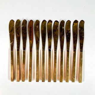 12pc Sigvard Bernadotte Bronze Knives, Scanline