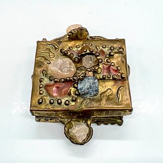 Copa Collection Brass Treasure Box with Stones
