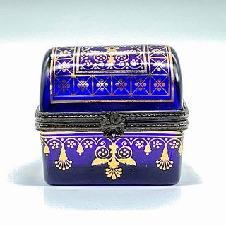 Estee Lauder Cobalt Blue Glass Treasure Box