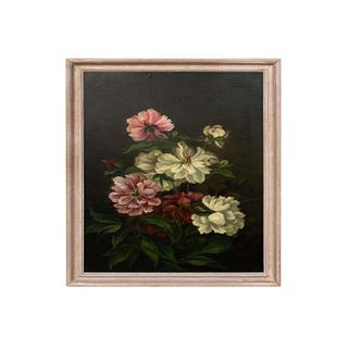 Vintage Floral Still Life Oil Painting, Roses