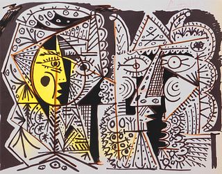 Style of Pablo Picasso/ Manner of: Abstract Faces