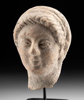 Greek Cypriot Terracotta Votive Head