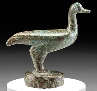Roman Bronze Duck Figurine