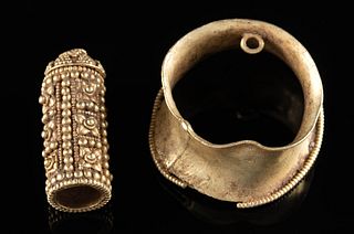 Roman & Byzantine Gold Bead Cap & Spool Ornament