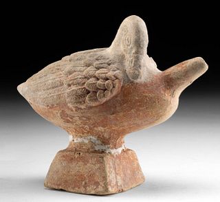 Roman Pottery Swan Baby Feeder Vessel