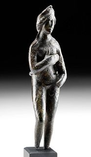 Roman Leaded Bronze Standing Nude Venus Figure