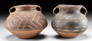 Chinese Neolithic Majiayao Pottery Jars (pr)