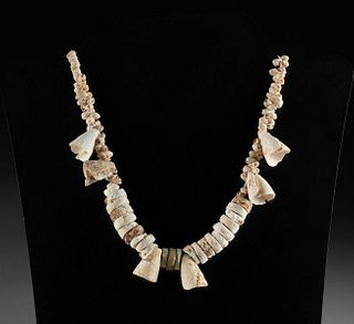Necklace w/ Mississippian Shell & Stone Beads
