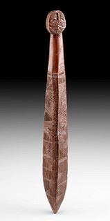 Pacific Islander Carved Wood Tapa Beater