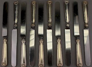 (10) Tiffany & Co. Butter Knives, Sterling Handles