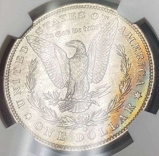 Monster Color 1884-O Morgan Silver Dollar NGC MS64