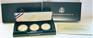 1994-P U.S. Veterans Commemorative Proof Silver Dollar Set (3-coins)