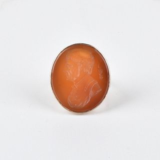 Antique Carnelian and 10K Ring