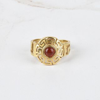 Carnelian and 20K Ring