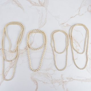 Four Majorca Pearl Necklaces