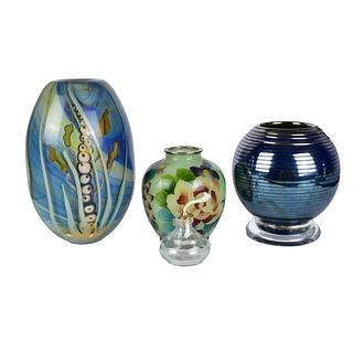 Four Vintage Art Glass Vases