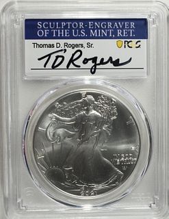 2021  SLIVER EAGLE  T-2 FIRST DAY PCGS MS70