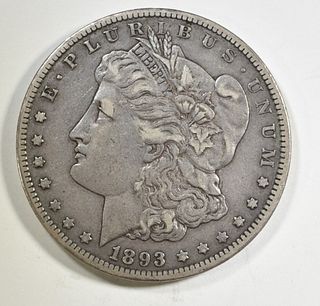 1893-CC MORGAN DOLLAR XF+