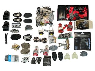 Collection Assorted Cycling Pedals and Accessories CAMPAGNOLO, SHIMANO