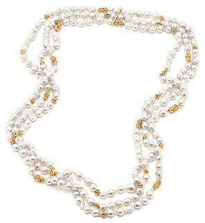 Convertible 18K Tahitian Pearl Necklace