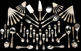 95 Pieces of Wallace Grand Baroque Sterling Silver Flatware