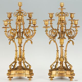 Napoleon III Bronze Candelabras, after Alfred Beurdeley