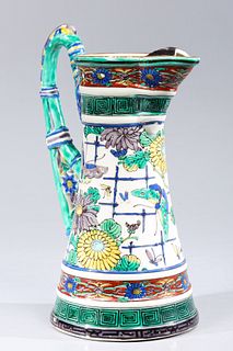 Antique Chinese Export Ceramic Pitcher