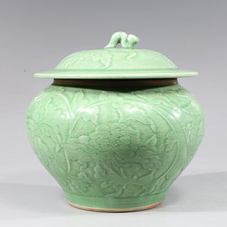 Chinese Ceramic Covered Pot