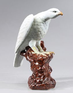 Chinese Ceramic Perched Eagle Figure