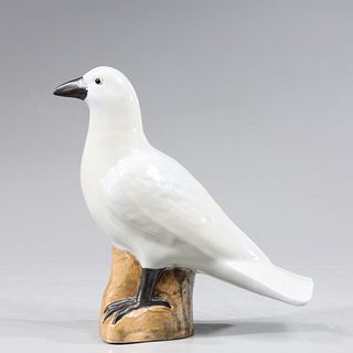 Chinese Ceramic Perched Raven