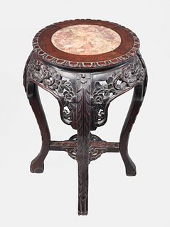 Antique Carved Chinese Side Table