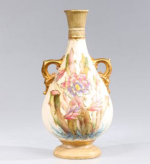 Antique Royal Bonn Hand Painted Ceramic Vase