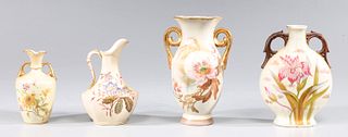 Group of Four Antique Art Nouveau Bud Vases