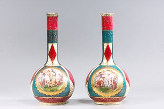 Pair Vintage Royal Vienna Vases