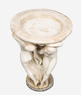 Carved Marble Jardiniere Stand