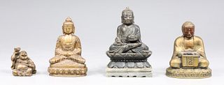 Group of Four Vintage Buddhas