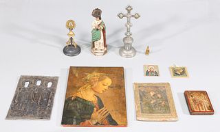 Group of Nine Antique Religious Artifacts
