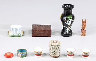 Group of Ten Various Vintage Chinese Japanese Décor