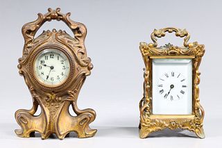 Group of Two Antique Mantle Clocks, Seth Thomas, Waterbury Clock Co.