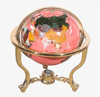 Hollywood Regency Style Pink Globe