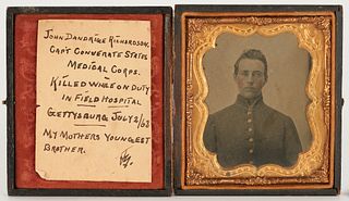Civil War Ambrotype, Capt. Richardson, Killed Gettysburg