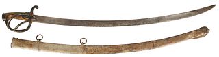 French Klingenthal 1814 Cavalry Sword w/ Scabbard