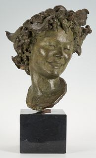 Bronze Bust of Bacchus or Dionysus