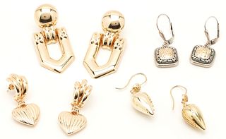 4 Pairs of Ladies Gold & Silver Earrings