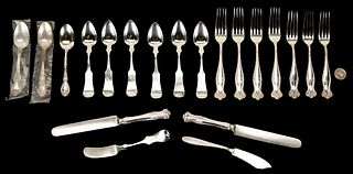 20 Pcs. Coin & Sterling Flatware, incl. Kinsey & Towle Canterbury