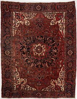 Large Persian Heriz Rug or Carpet
