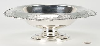 Wallace Sterling Silver Footed Centerpiece Bowl w/ Reticulated Rim
