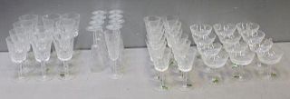 Large Lot Of Waterford Cut Glass Stemware To Inc .