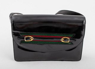 Vintage Gucci Patent Leather Shoulder Bag